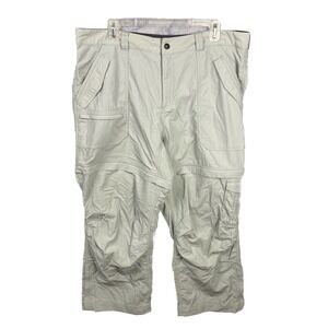 Eastern Mountain Sports Women's Hiking Zip Off Leg Pants Tan Khaki Size 16S